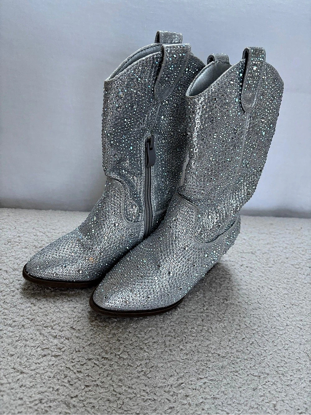 Rhinestone Heeled Boots